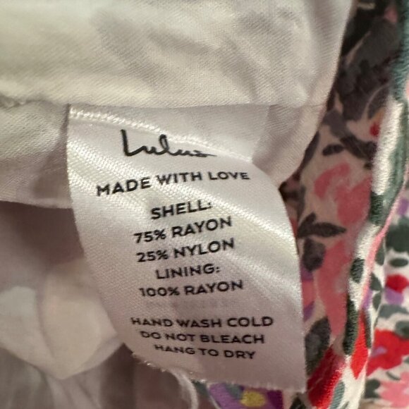 Lulus Floral Print Ruffle Tie-Waist Womens Shorts Skort S - Picture 7 of 8